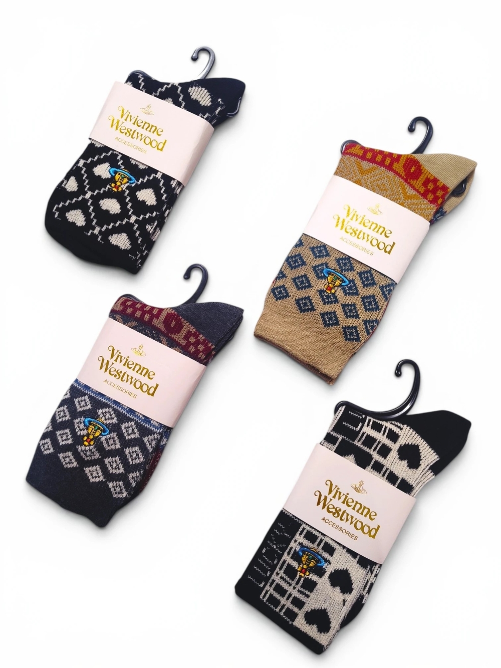 🆕️ 4 pairs Vivienne Westwood Mid-Calf Socks Size Medium